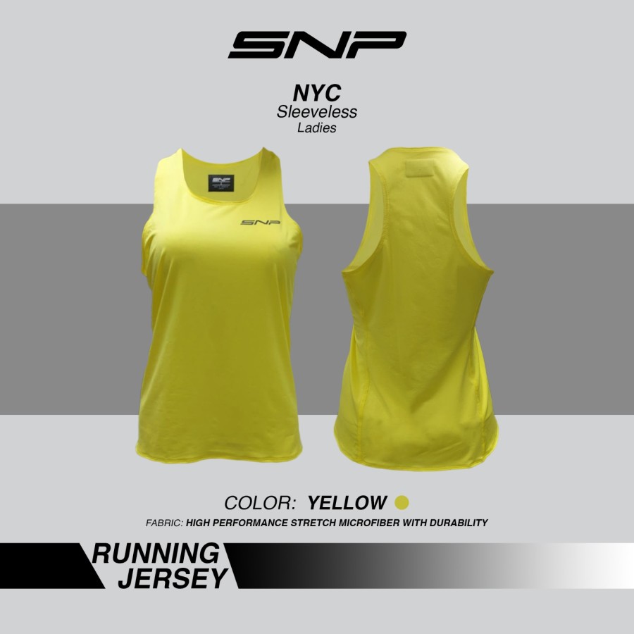 SNP - NYC Running Jersey - Yellow - Ladies - Sleeveless