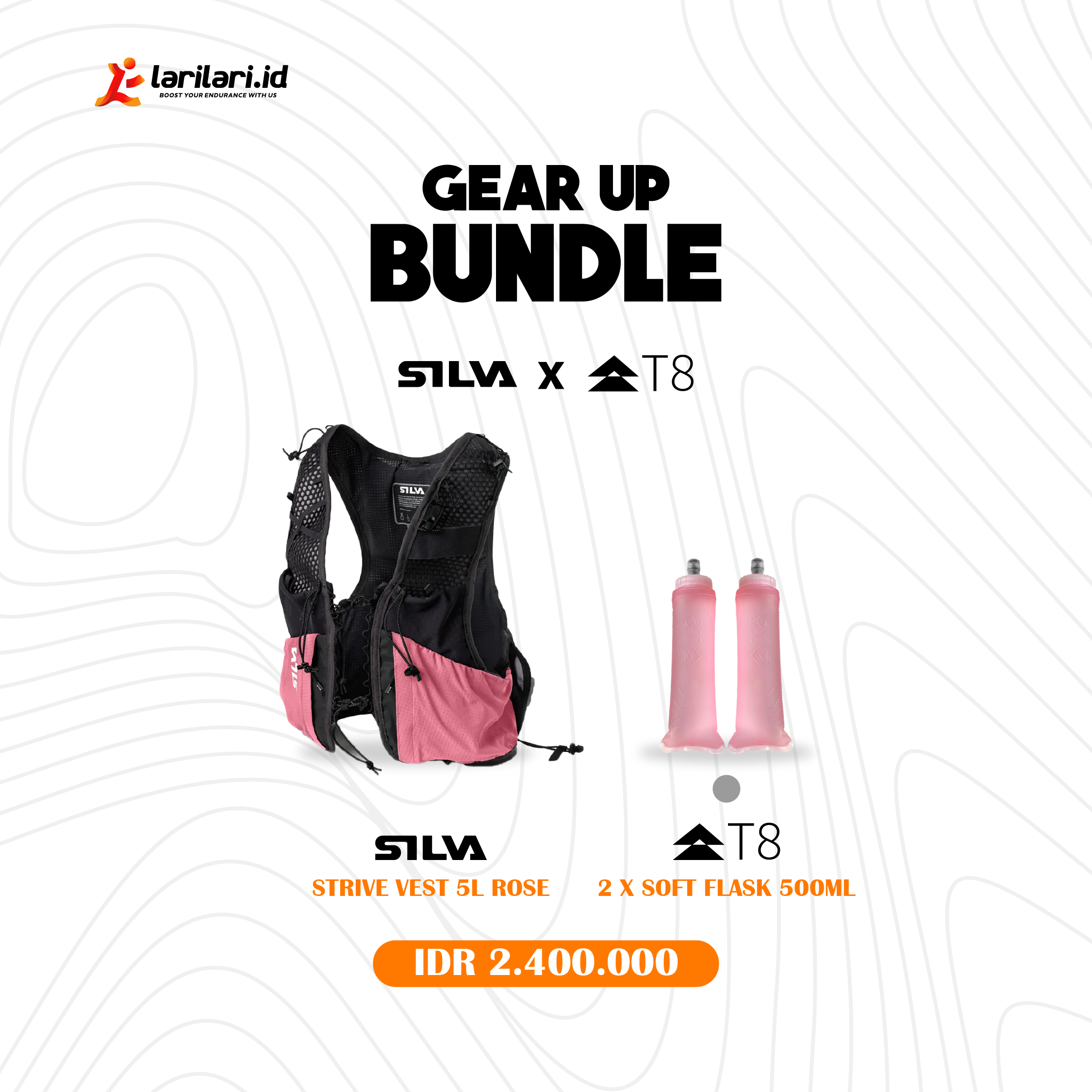 Gear Up Bundle - Vest Silva 5L + 2 Softlask T8 500ml