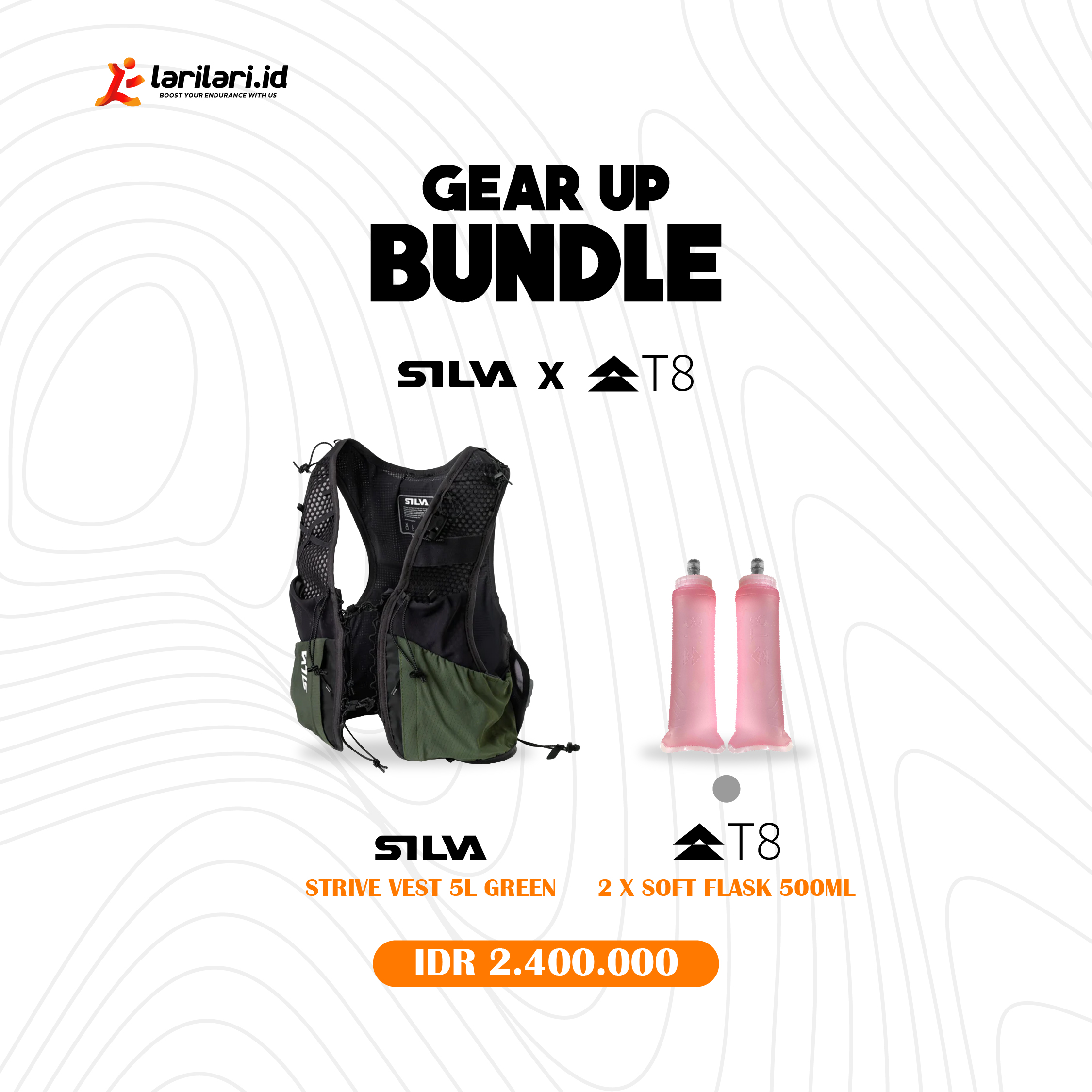 Gear Up Bundle - Vest Silva 5L + 2 Softlask T8 500ml