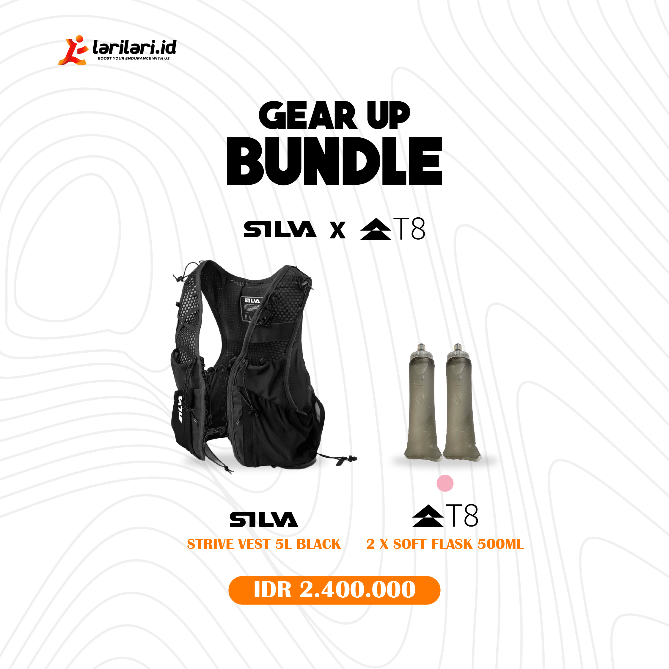 Gear Up Bundle - Vest Silva 5L + 2 Softlask T8 500ml