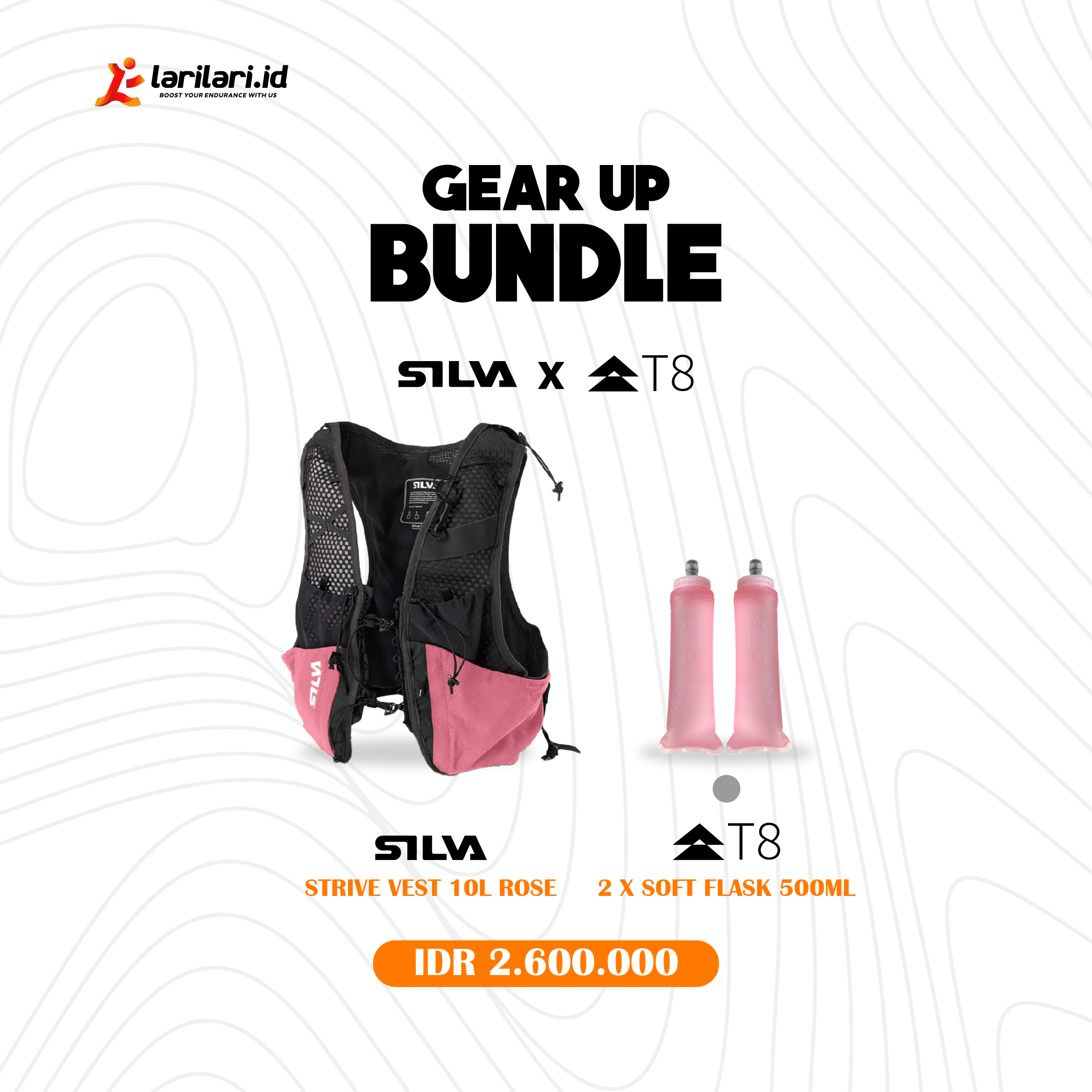 Gear Up Bundle - Vest Silva 10L + 2 Softlask T8 500ml