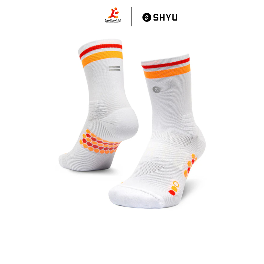 SHYU - Half Crew - White - Tangerine - Red