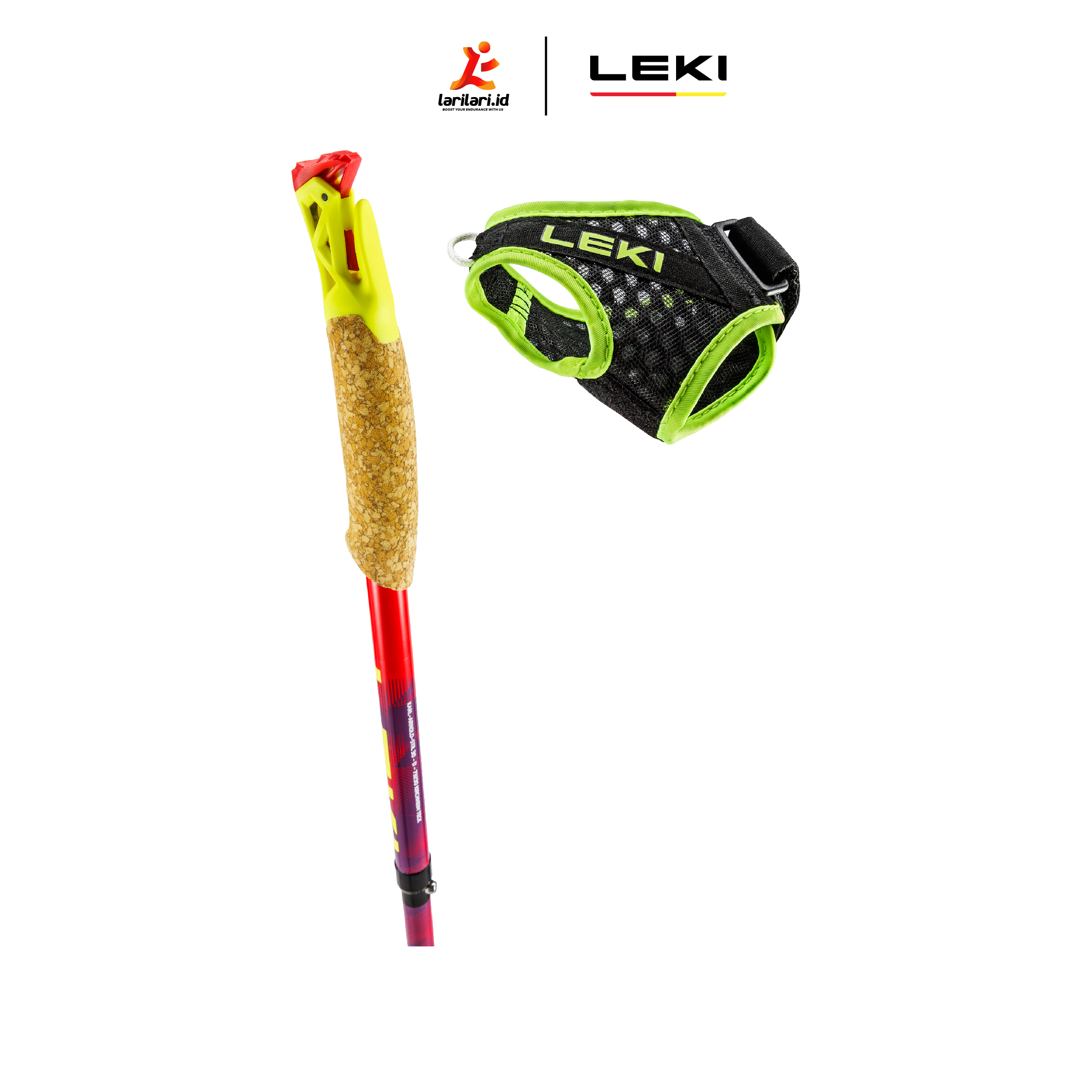 LEKI - Ultratrail FX.One - Bright Red Violet Neon Yellow