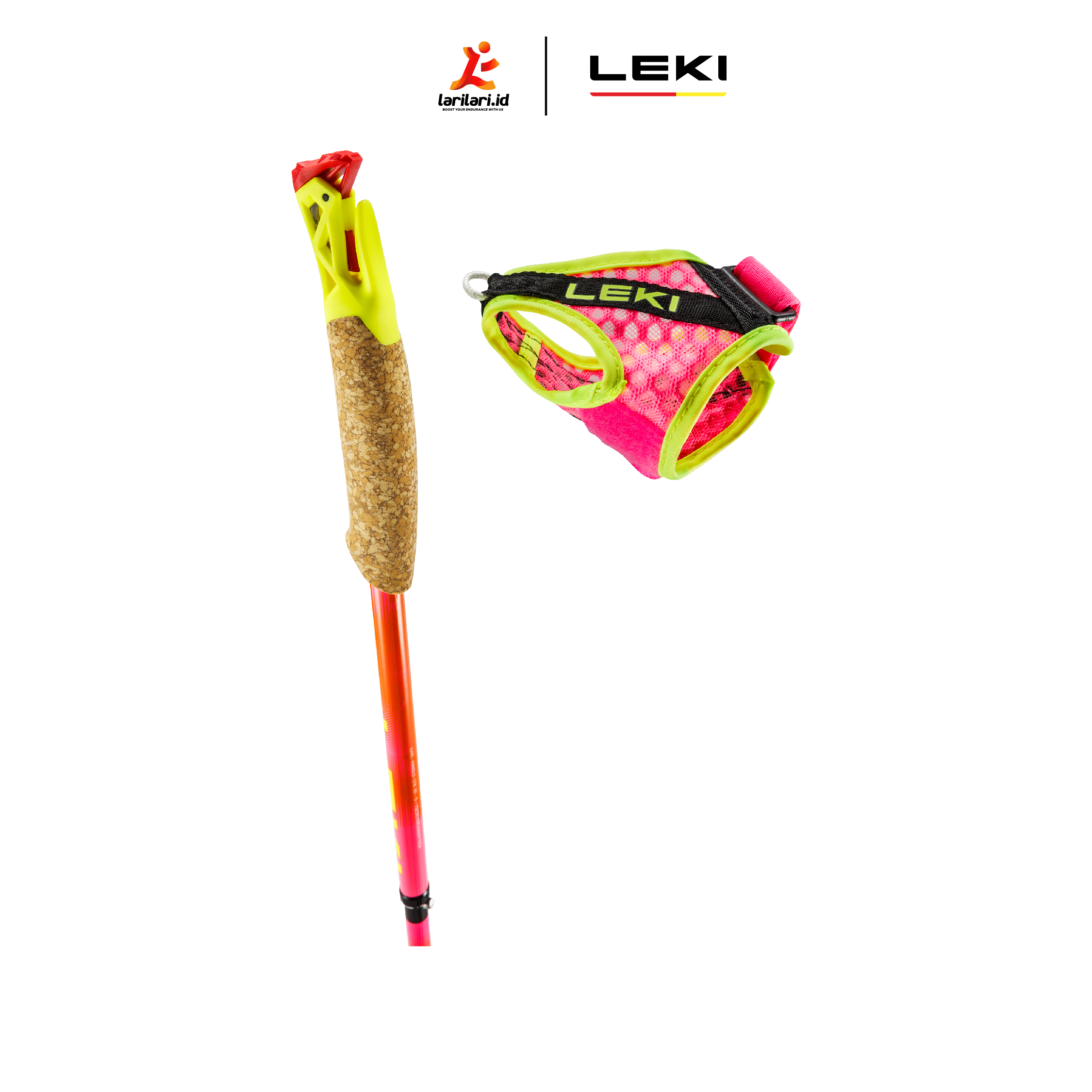 LEKI - Ultratrail FX.One SL - Neon Pink Pastell Oarange Neon Yellow