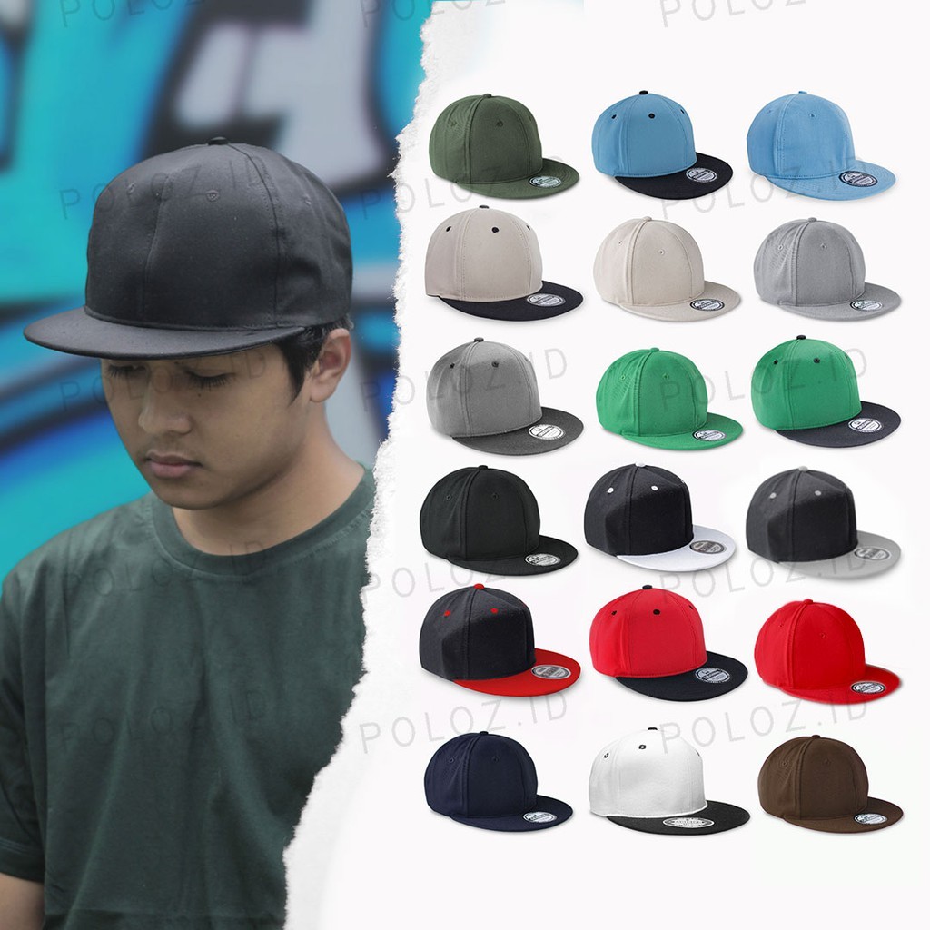 Topi Snapback Polos Pria Wanita Unisex