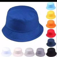 Topi Bucket Polos Pria Wanita Unisex Dewasa