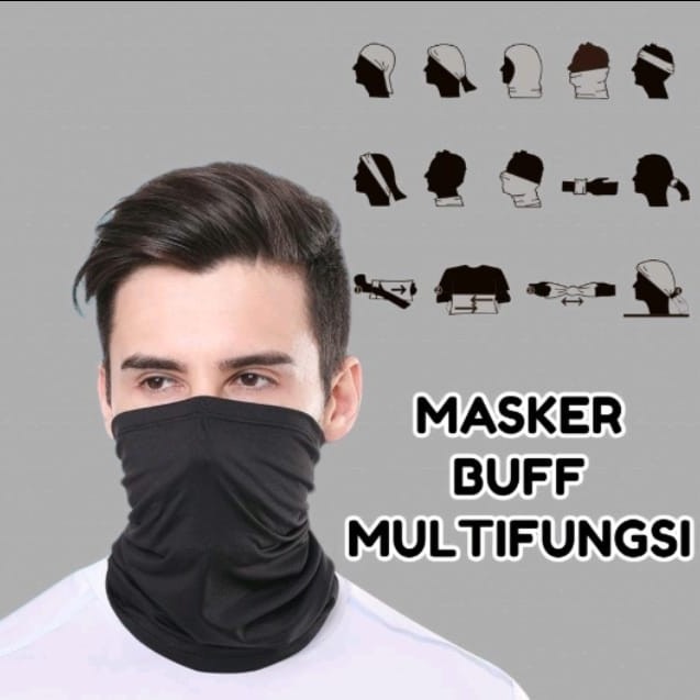 Masker Buff Polos dan Motif Seamless Elastis Multifungsi