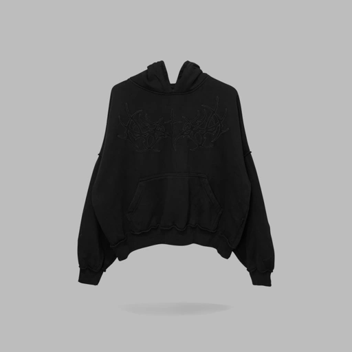 Image of Oversized Boxy Hoodie - Catalyst Black