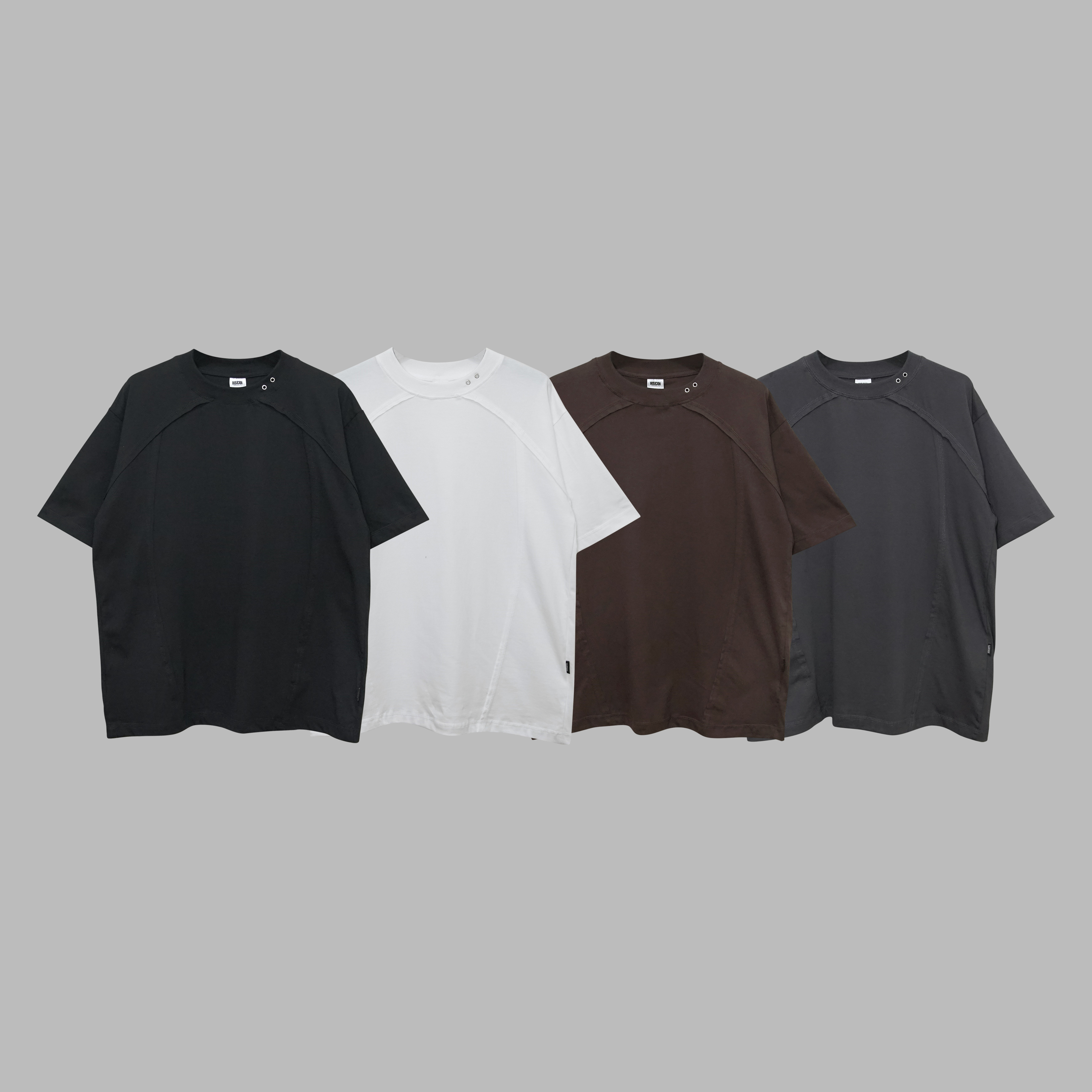 HSCO Basic T-Shirt / Kaos Polos - Gravel Cotton Combed 20s