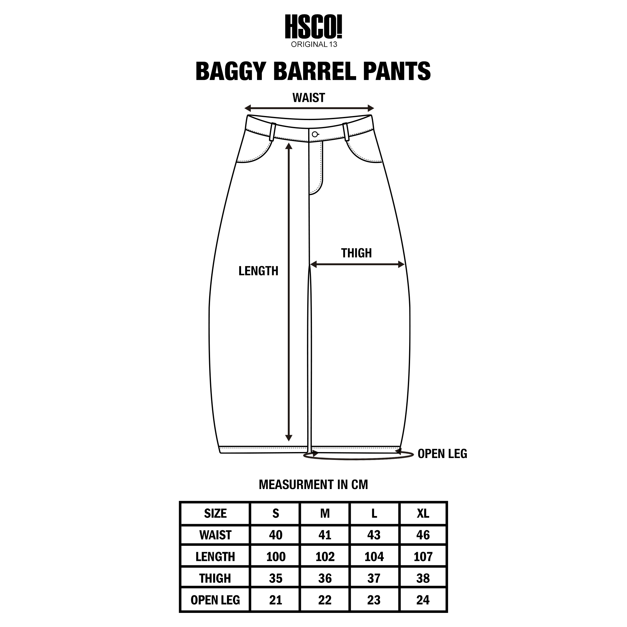 HSCO Baggy Barrel Pants - Laus