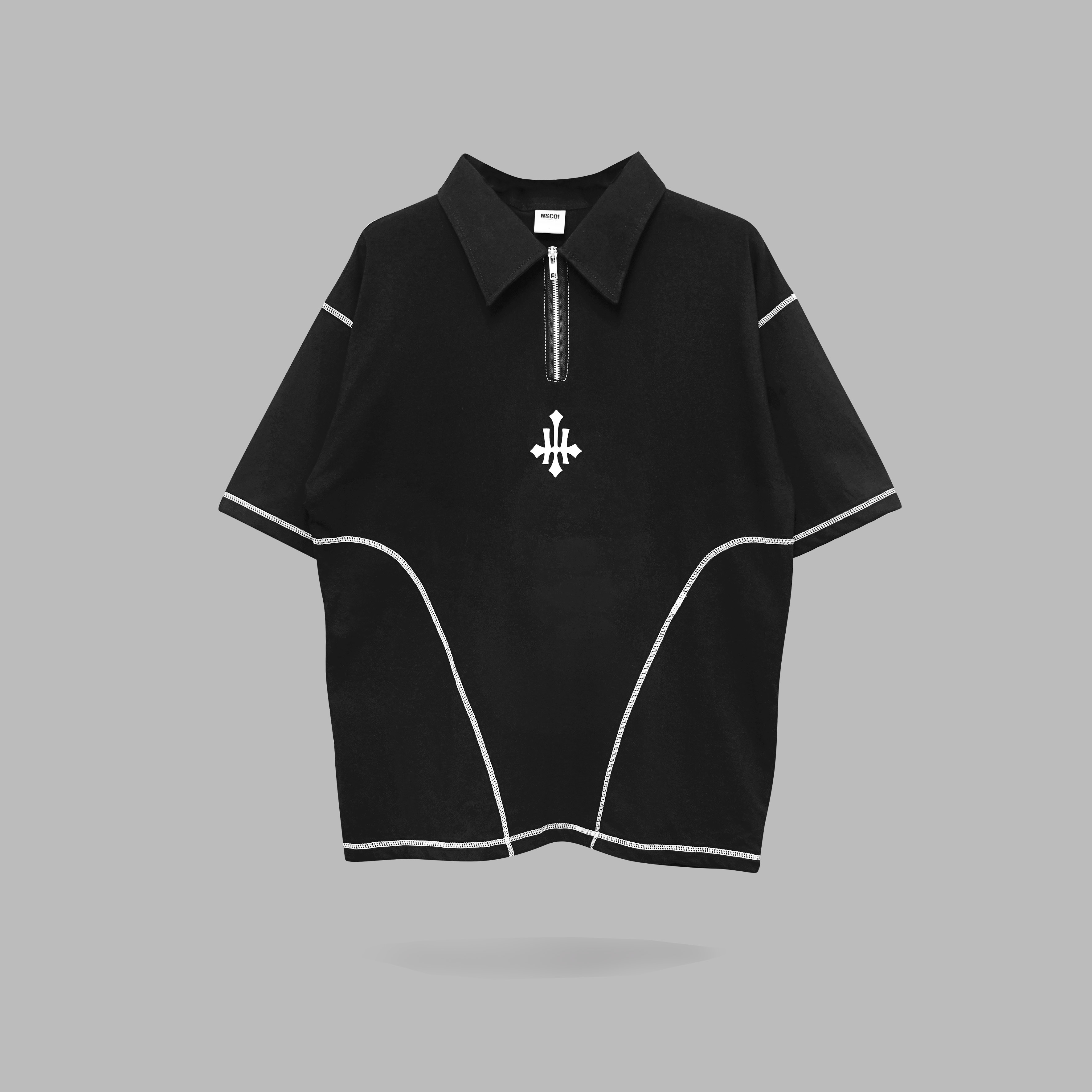 HSCO Half-Zip Polo Shirt - Farkli Cotton Combed 20s