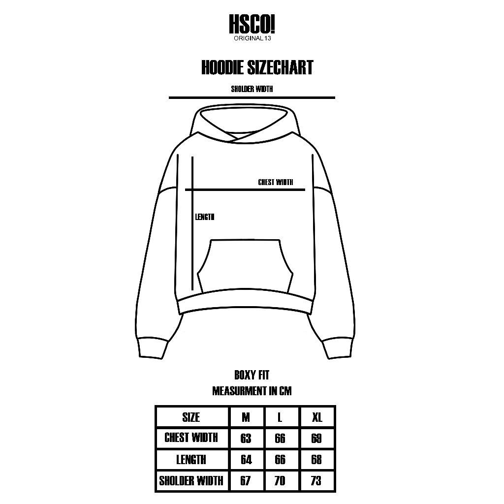 HSCO Oversized Boxy Hoodie Stern