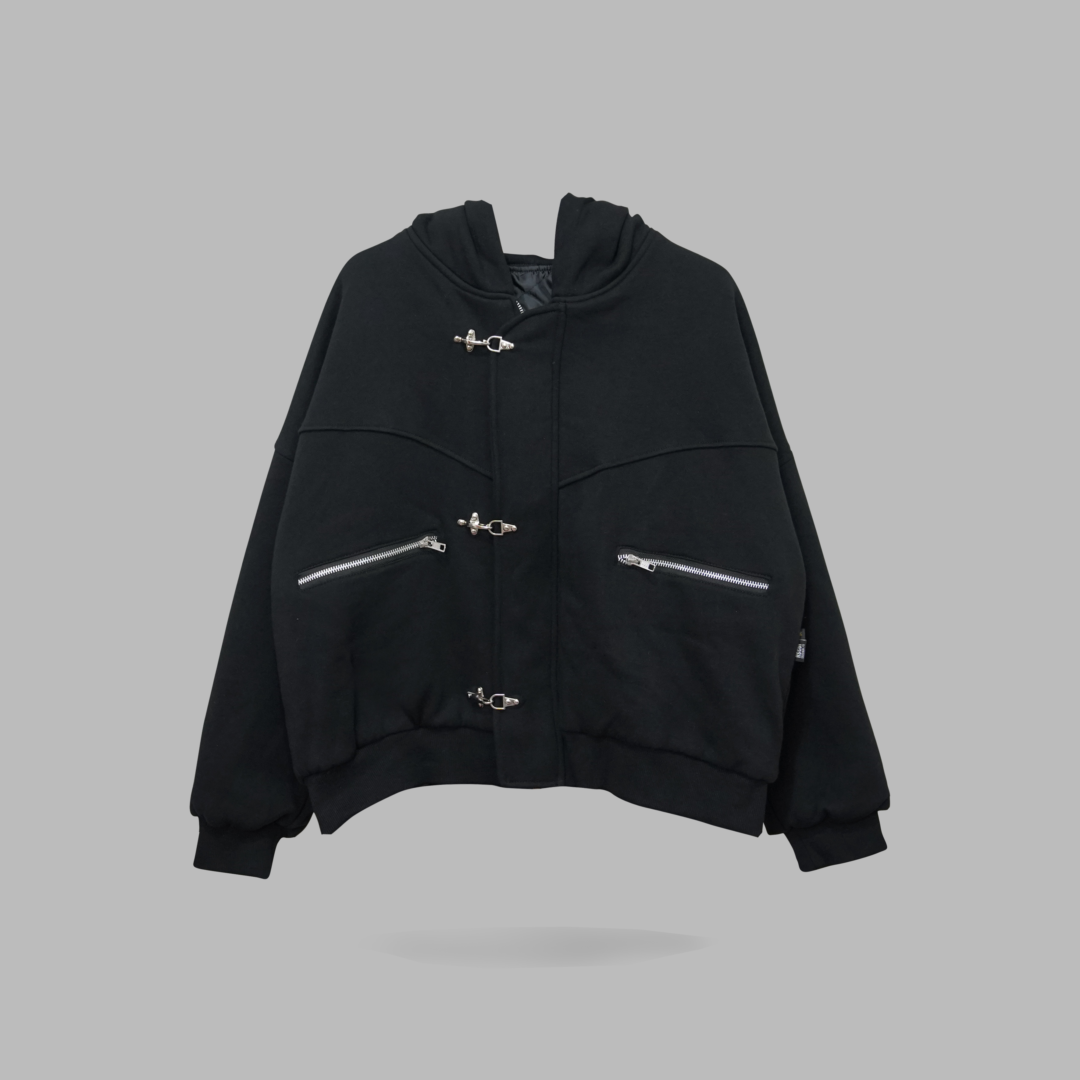 HSCO Oversized Boxy Clasp Hoodie  - Corvex Cotton Fleece 300Gsm