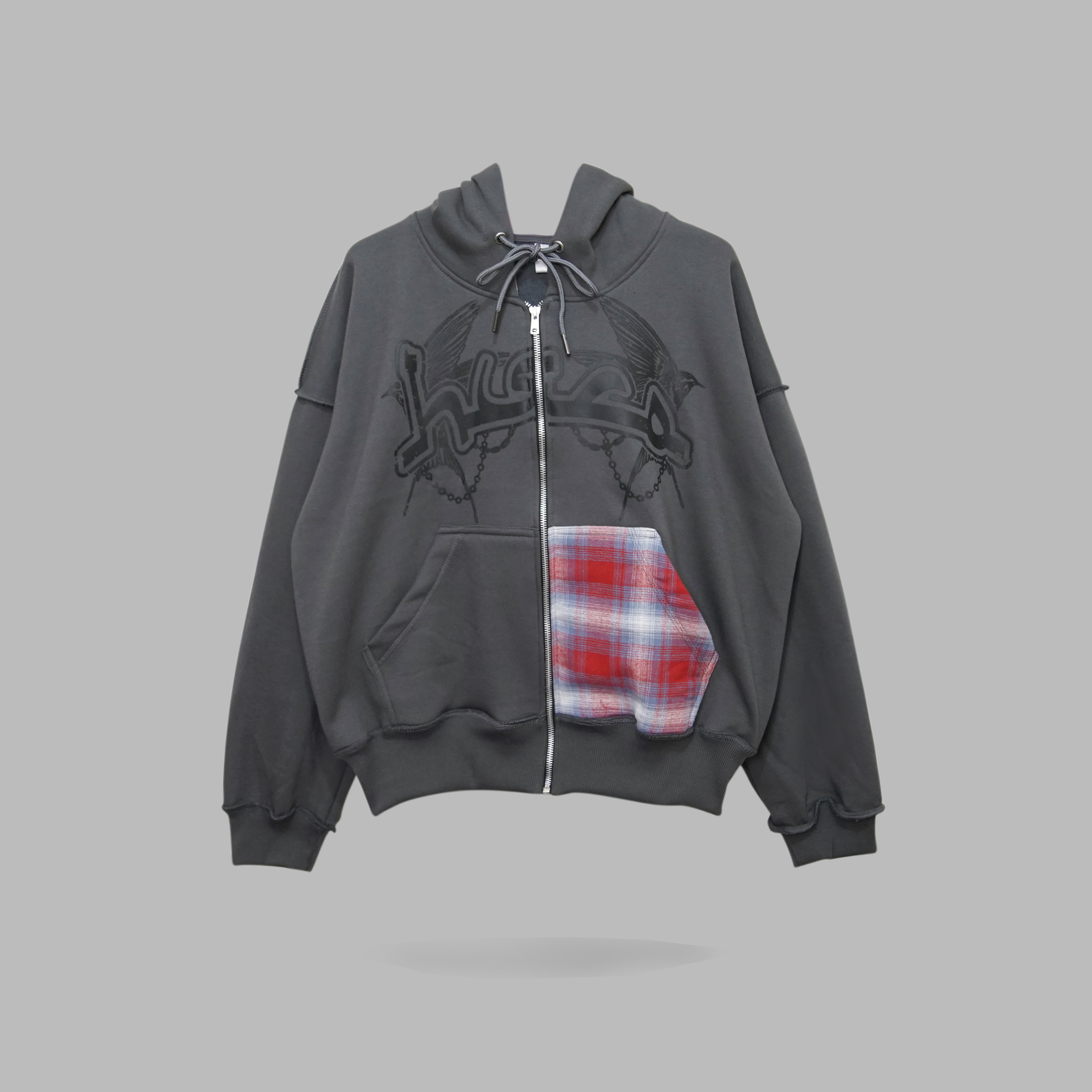 HSCO Oversized Boxy Hoodie - Ashen Cotton Fleece 330 Gsm