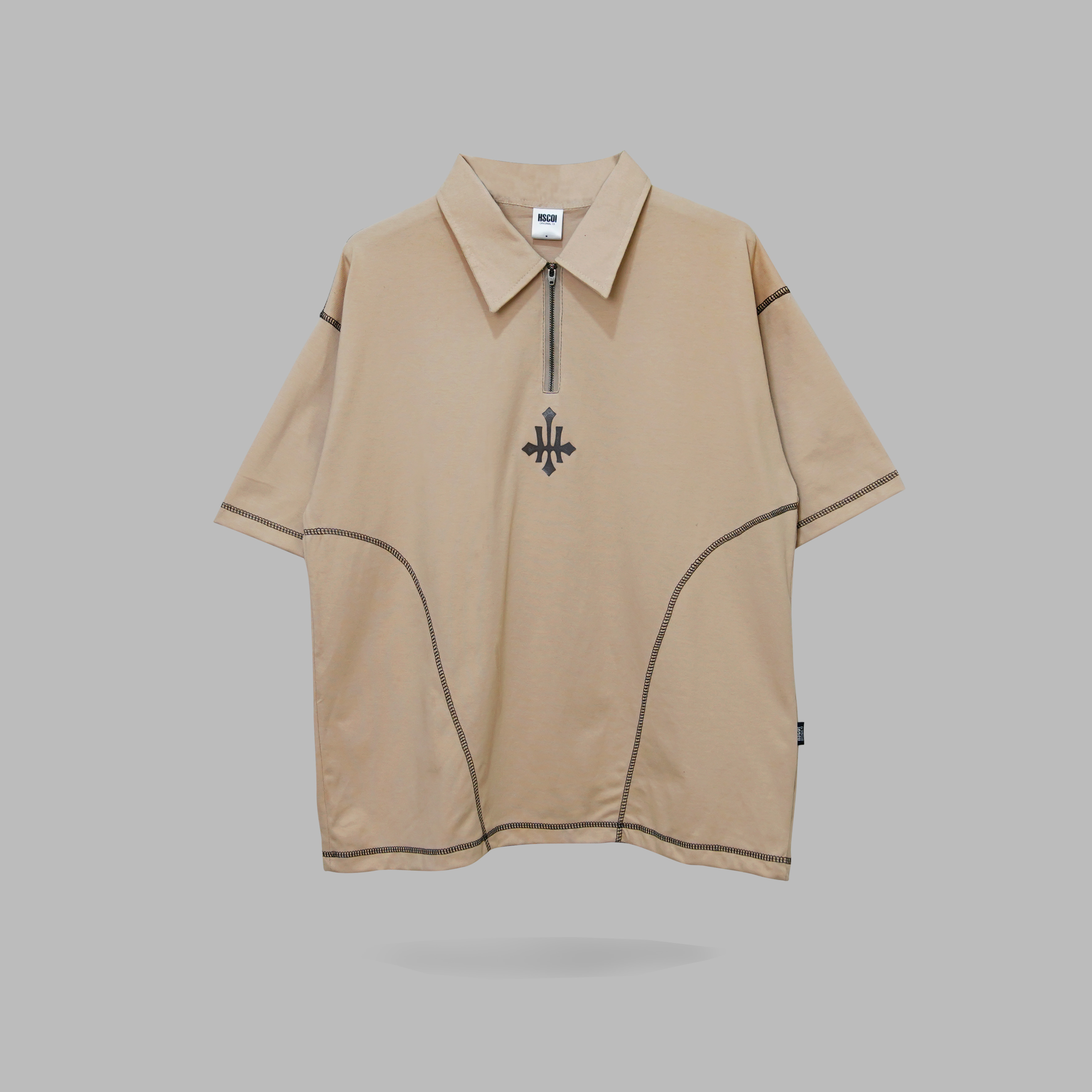 HSCO Half-Zip Polo Shirt - Farkli Cotton Combed 20s