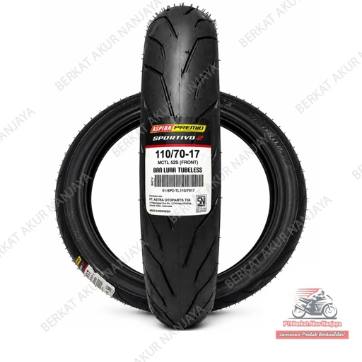 Image of BAN ASPIRA PREMIO SPORTIVO 2 R17 90/80 100/80 110/70 120/70 140/70-17