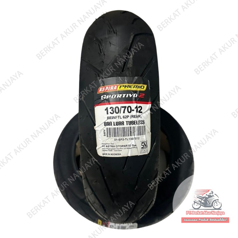 Ban Aspira Premio Sportivo 2 SP2 130/70-12 Ring 12 Tubeless