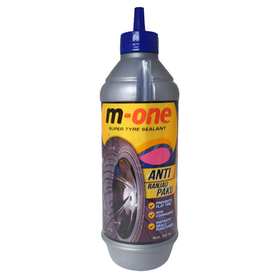 M-ONE Cairan Anti Ban Bocor - Anti Ranjau Paku 350 ml RACE Cairan anti bocor ban motor 350ml