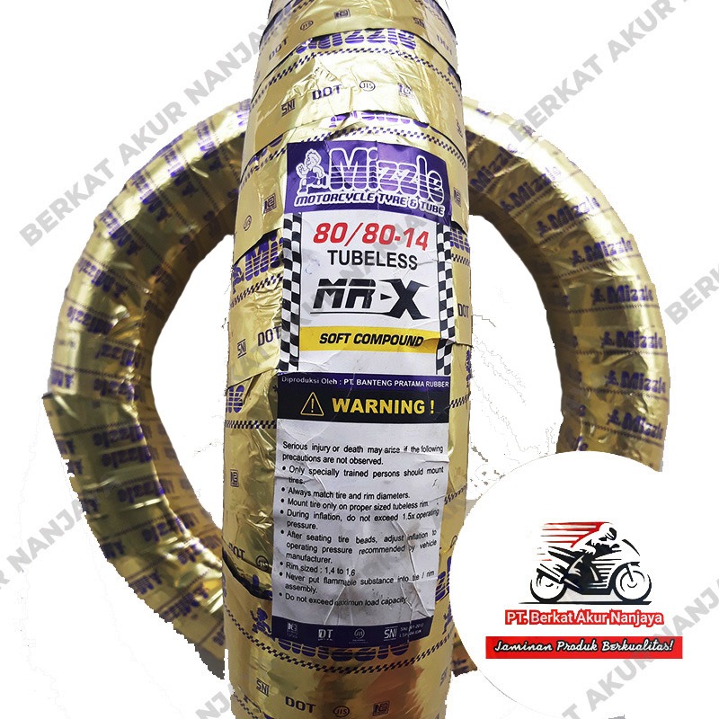 MIZZLE MR-X TUBELESS 80/80-14 90/80-14