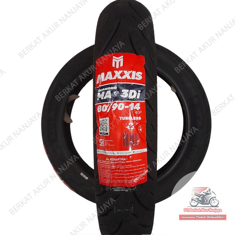Ban Maxxis Diamond MA 3Di 80/90-14, 90/90-14 TUBELESS motor matic