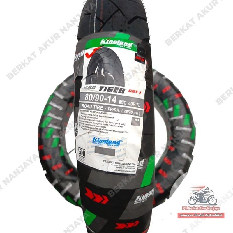 Ban Kingland King Tiger CRT 1 80/90-14 & 90/90-14 TUBELESS motor matic beat mio vario gear