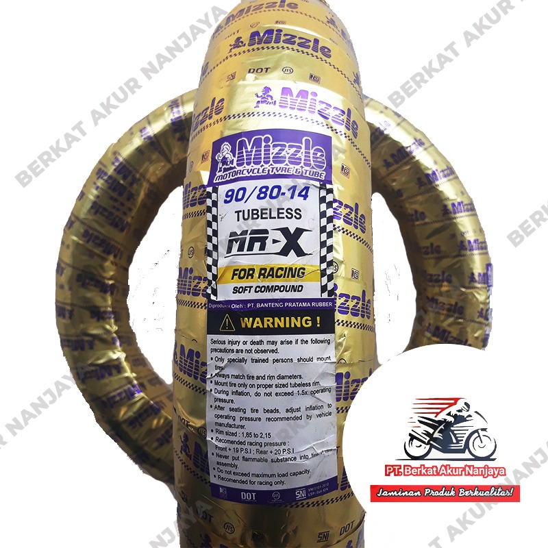 MIZZLE MR-X TUBELESS 80/80-14 90/80-14