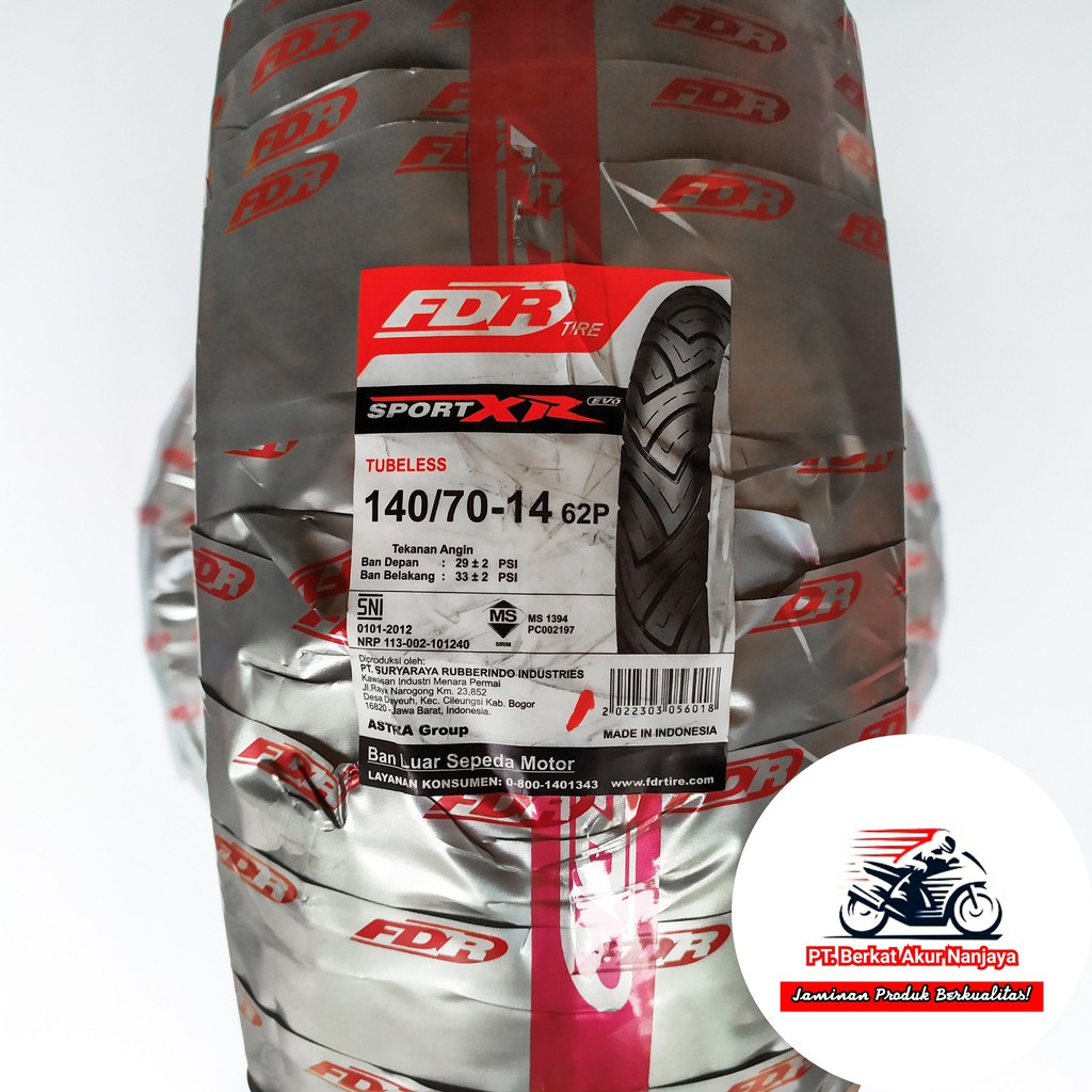Ban motor FDR Sport XR Evo 110/80-14 dan 140/70-14 tubeless Ban Aerox PCX