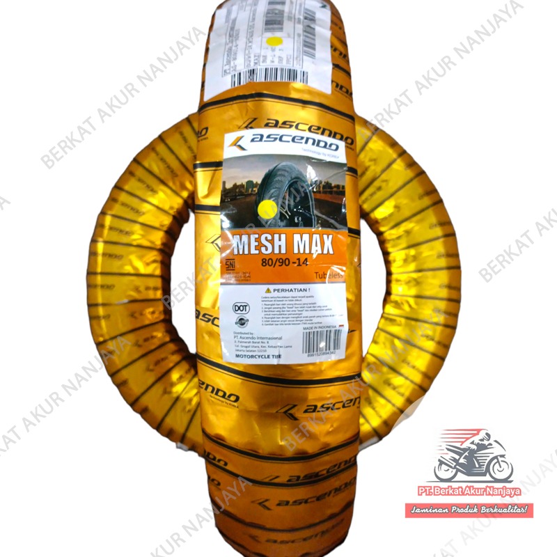 BAN MOTOR ASCENDO MESH MAX MT 405 RING 14 80/80 , 80/90 90/90-14