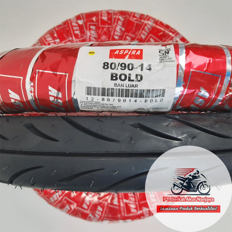 Ban motor matic Aspira Bold 80/90 14 dan 90 90 14 Tubetype (BUKAN TUBELESS)