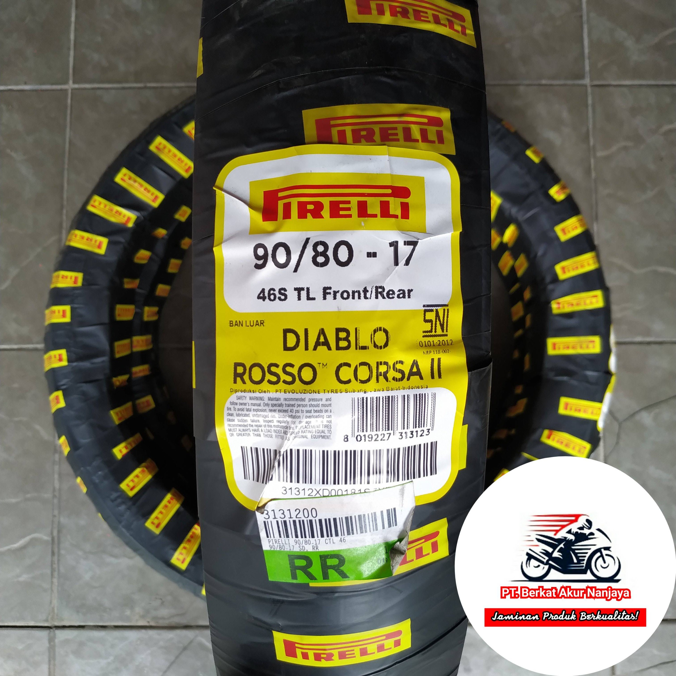 Pirelli Diablo Rosso Corsa II 90/80-17, 100/80-17, 110/70-17 TUBELESS soft compound