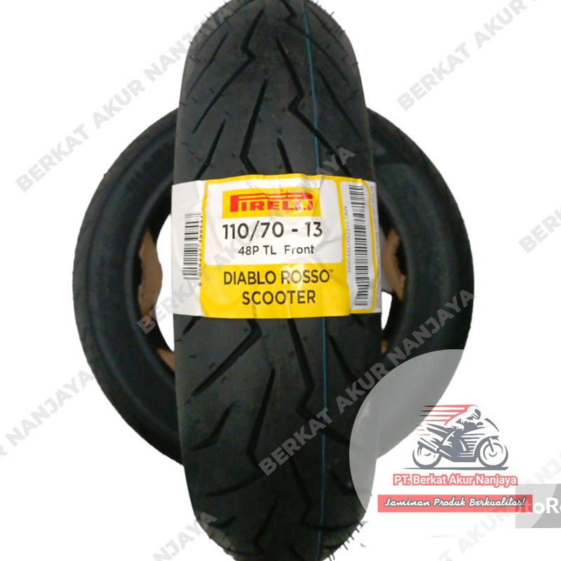 Pirelli Diablo Rosso Scooter 110/70-13, 120/70-13, 130/70-13, 140/70-13 TUBELESS