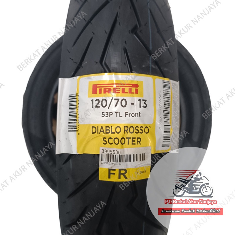 Pirelli Diablo Rosso Scooter 110/70-13, 120/70-13, 130/70-13, 140/70-13 TUBELESS