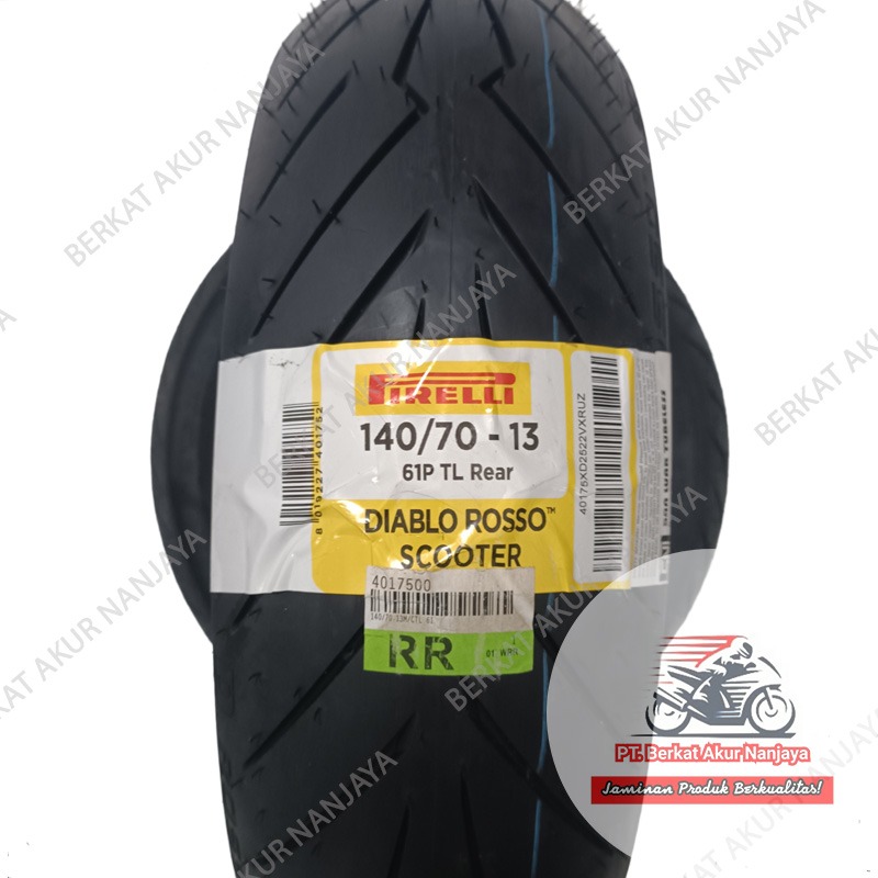 Pirelli Diablo Rosso Scooter 110/70-13, 120/70-13, 130/70-13, 140/70-13 TUBELESS