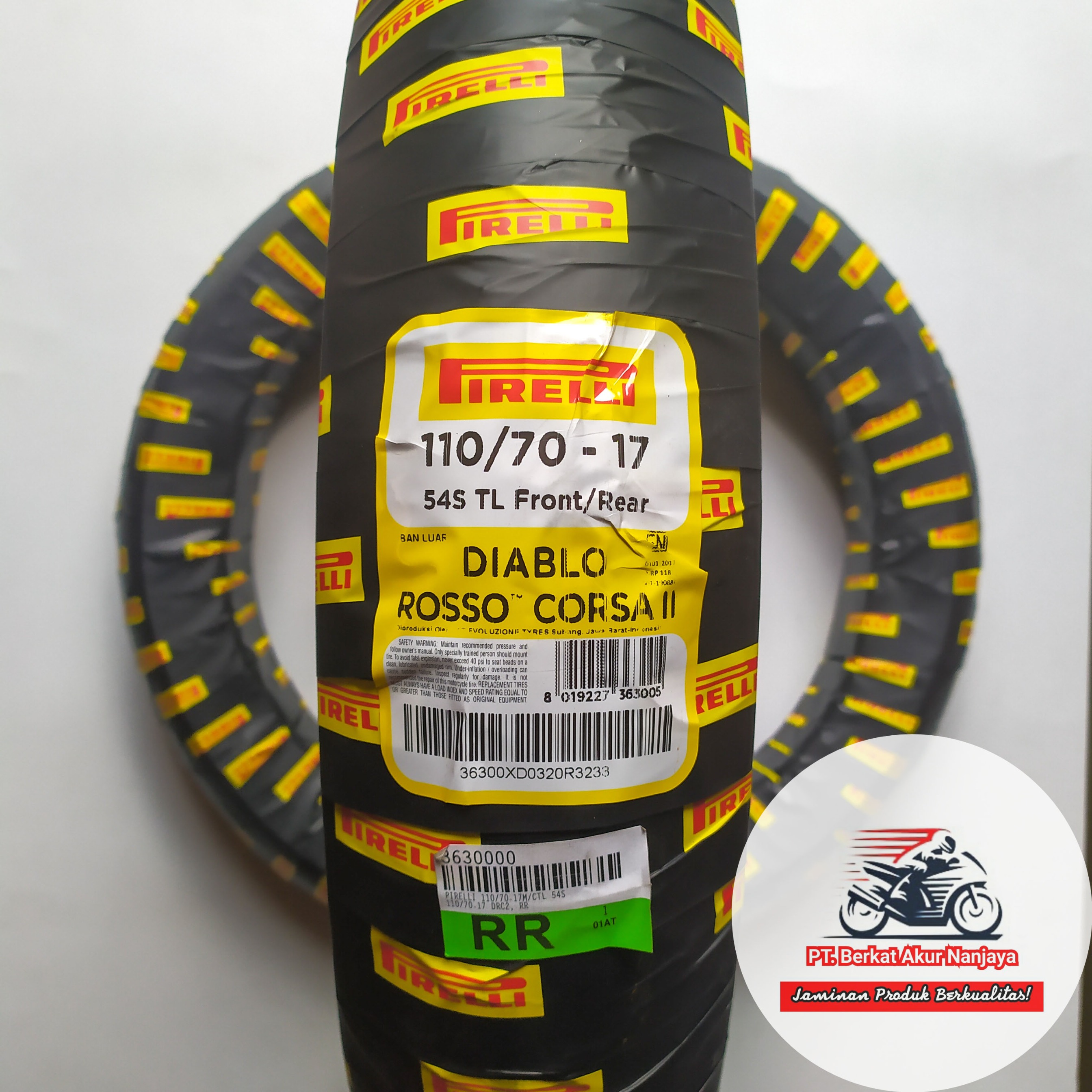 Pirelli Diablo Rosso Corsa II 90/80-17, 100/80-17, 110/70-17 TUBELESS soft compound