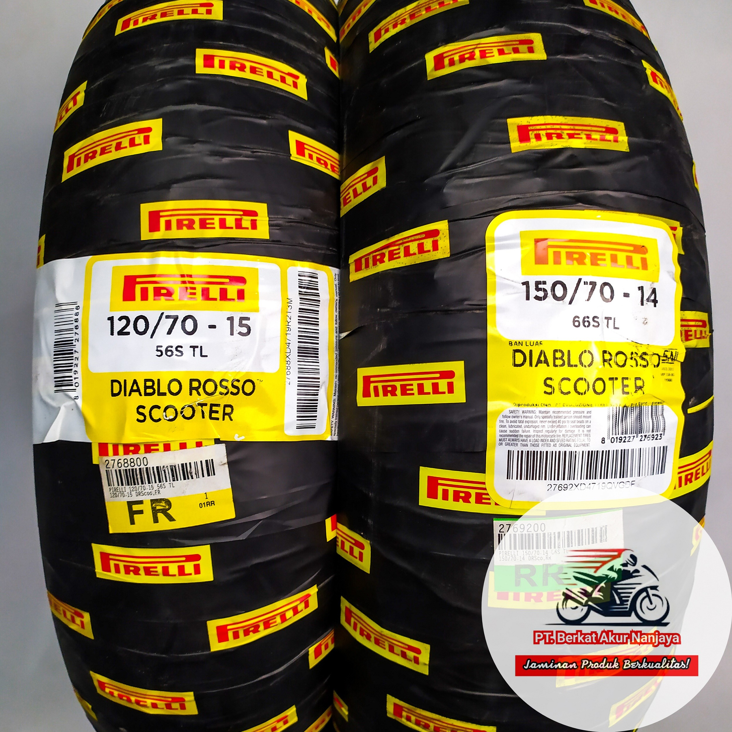 Pirelli Diablo Rosso Scooter 120/70-15 dan 150/70-14 Motor Matic Besar XMAX TUBELESS