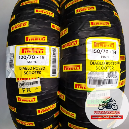 Pirelli Diablo Rosso Scooter 120/70-15 dan 150/70-14 Motor Matic Besar XMAX TUBELESS