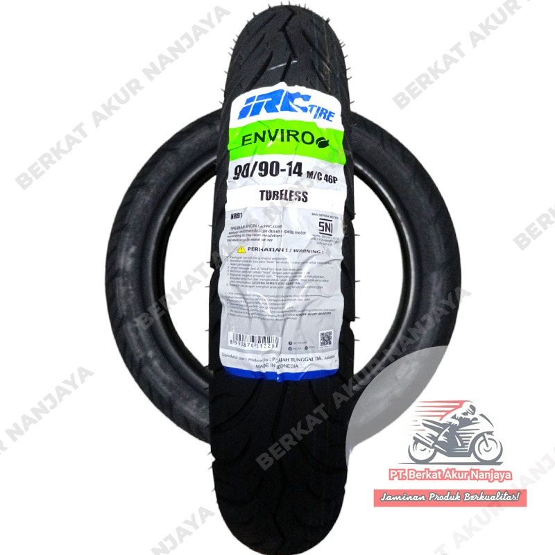 Ban IRC Enviro 80/90 dan 90/90-14 NR91 ban matic TUBELESS Accessories Motor Motorcycle