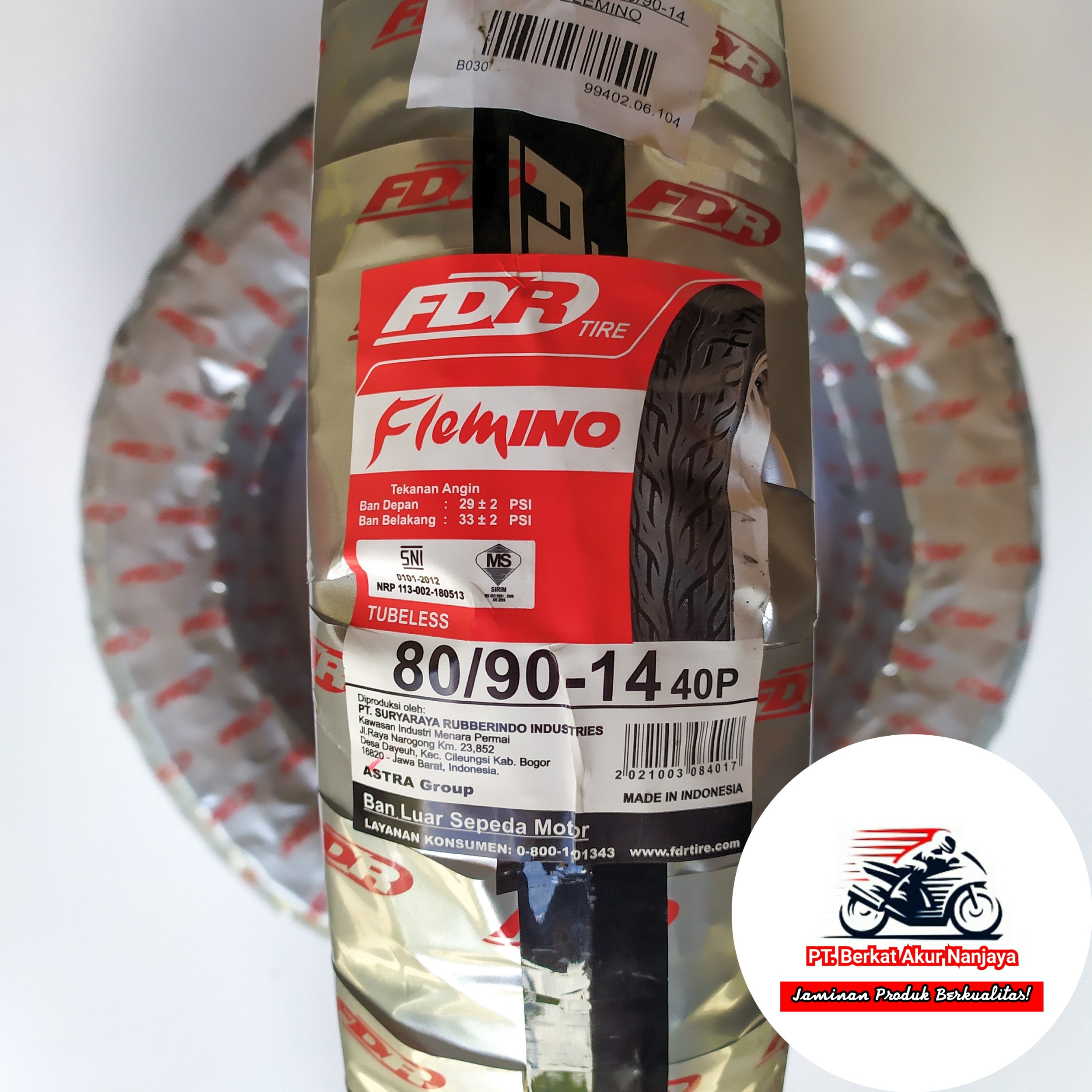 Ban FDR Flemino 80/90-14, 90/90-14, 100/90-14 TUBELESS