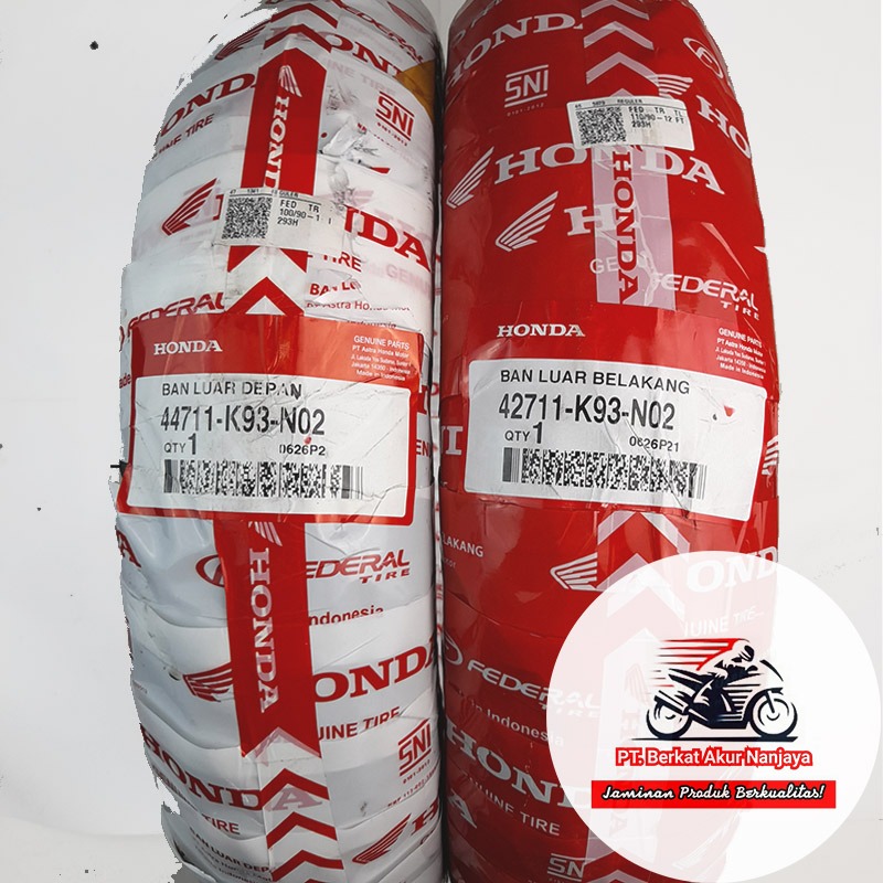 Ban AHM Federal K93 100/90-12 & 110/90-12 TUBELESS
