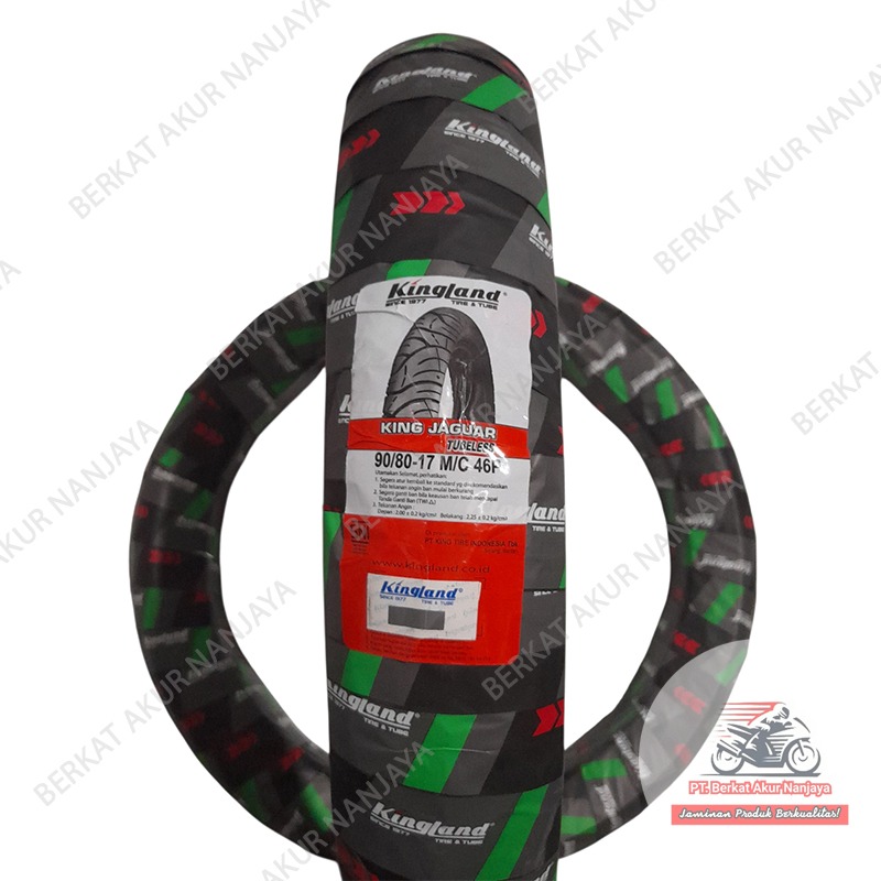 Ban motor bebek Kingland King Jaguar 90/80-17 & 100/80-17 tubeless
