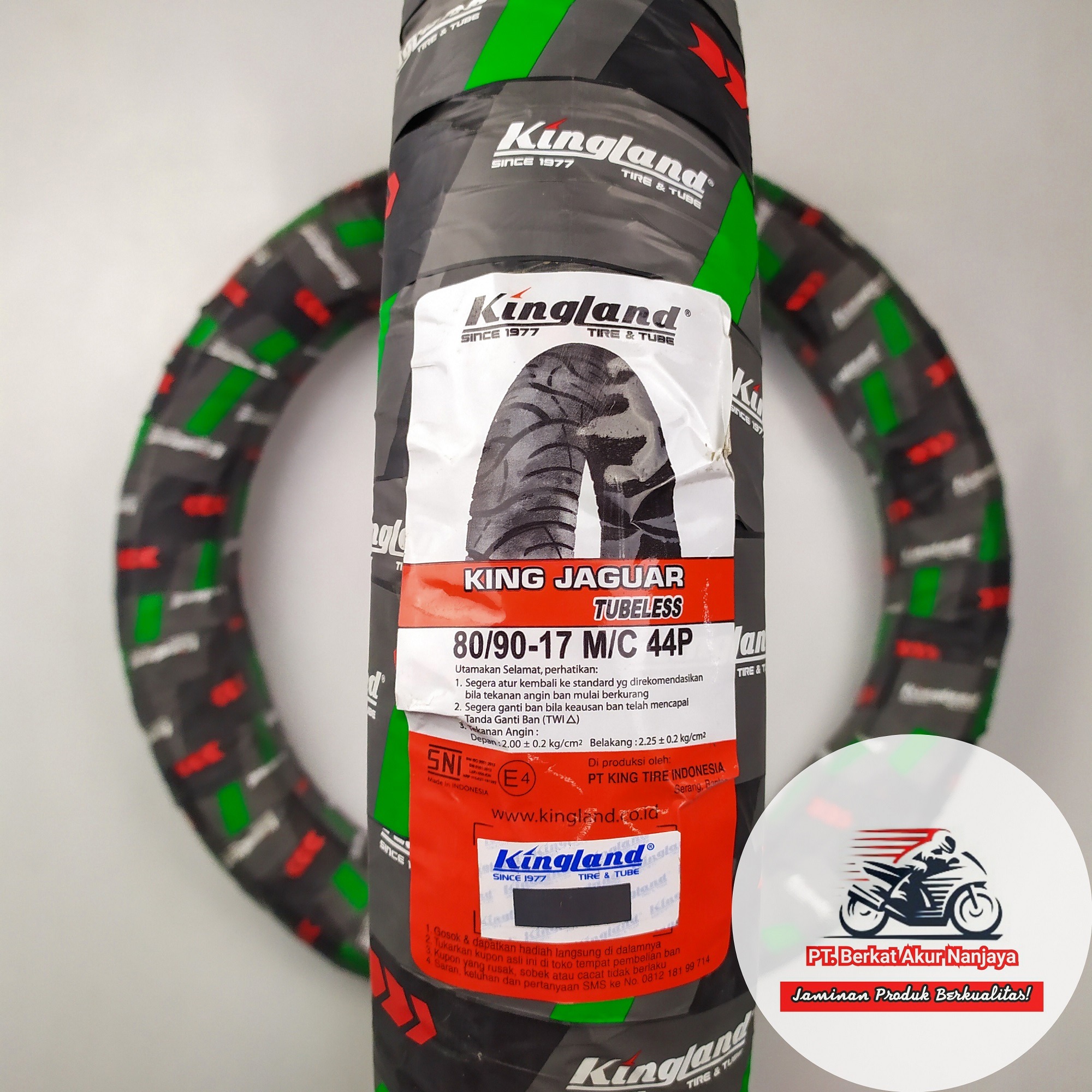 Ban Kingland King Jaguar 70/90-17 dan 80/90-17 TUBELESS motor bebek