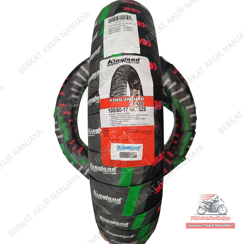 Ban motor bebek Kingland King Jaguar 90/80-17 & 100/80-17 tubeless