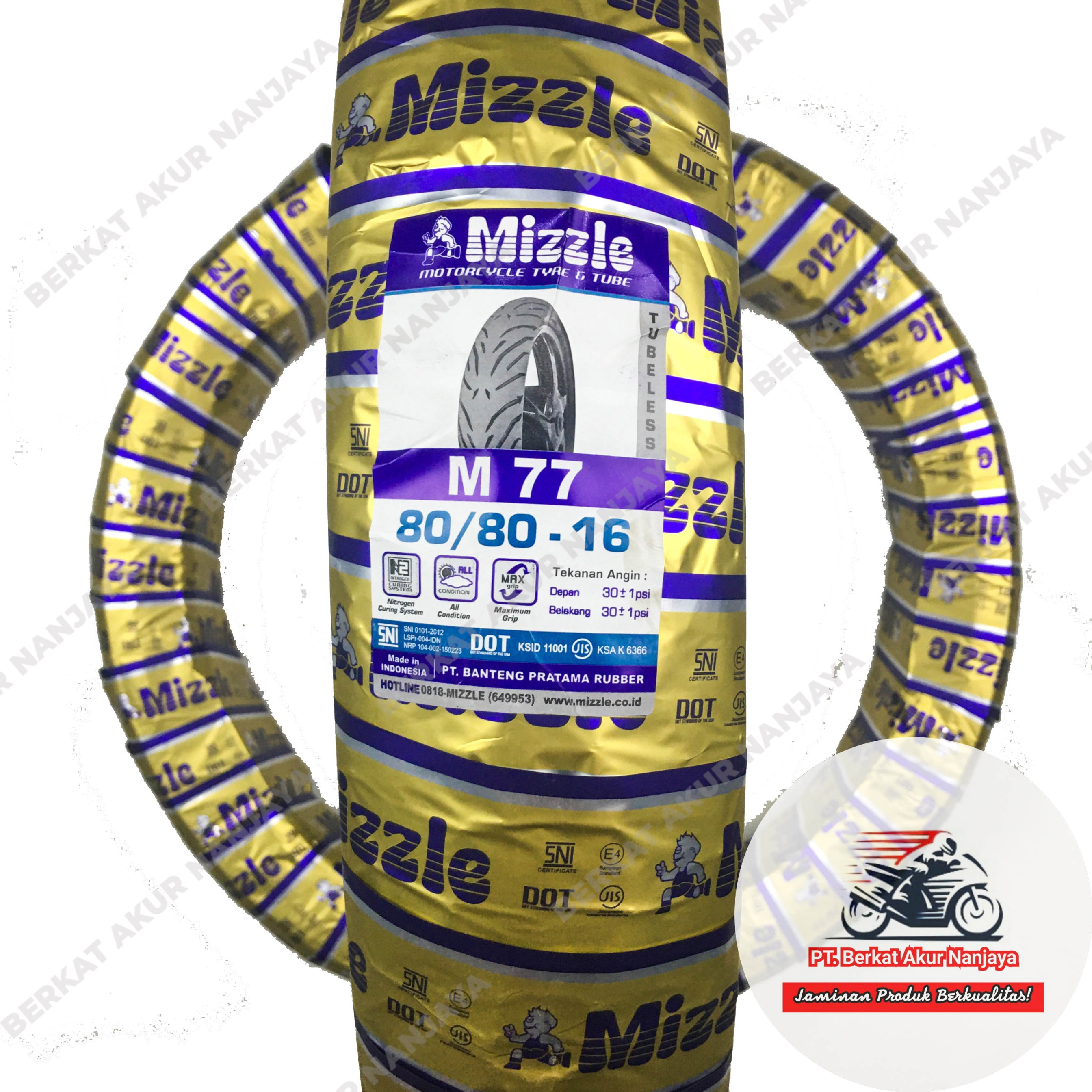 MIZZLE M77 TUBELESS 80/80-16 90/80-16