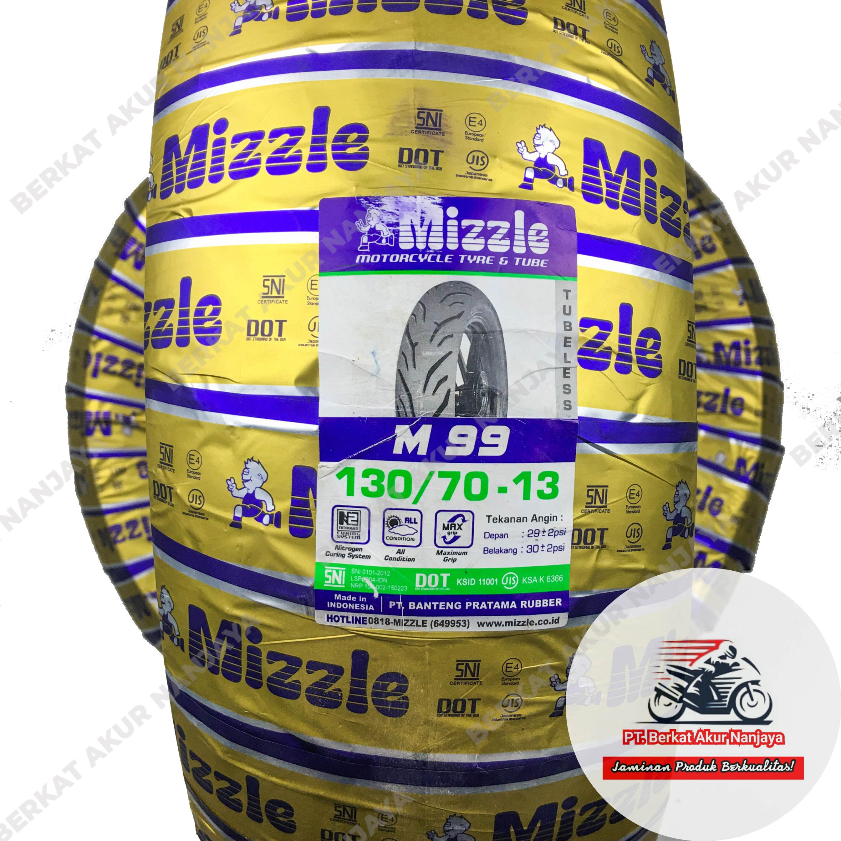 MIZZLE M99 TUBELESS 110/70-13 130/70-13