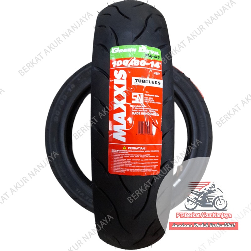 Ban Maxxis Green Devil MA G1 80/80-14, 90/80-14, 100/80-14 TUBELESS