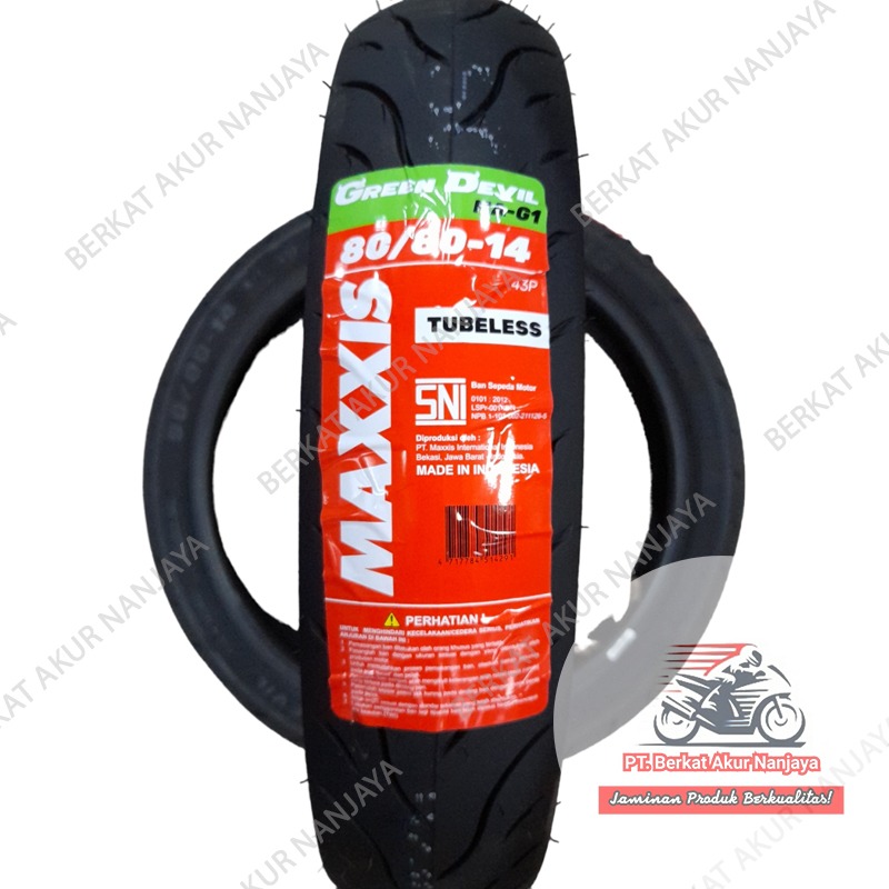 Ban Maxxis Green Devil MA G1 80/80-14, 90/80-14, 100/80-14 TUBELESS