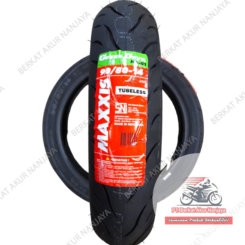 Ban Maxxis Green Devil MA G1 80/80-14, 90/80-14, 100/80-14 TUBELESS