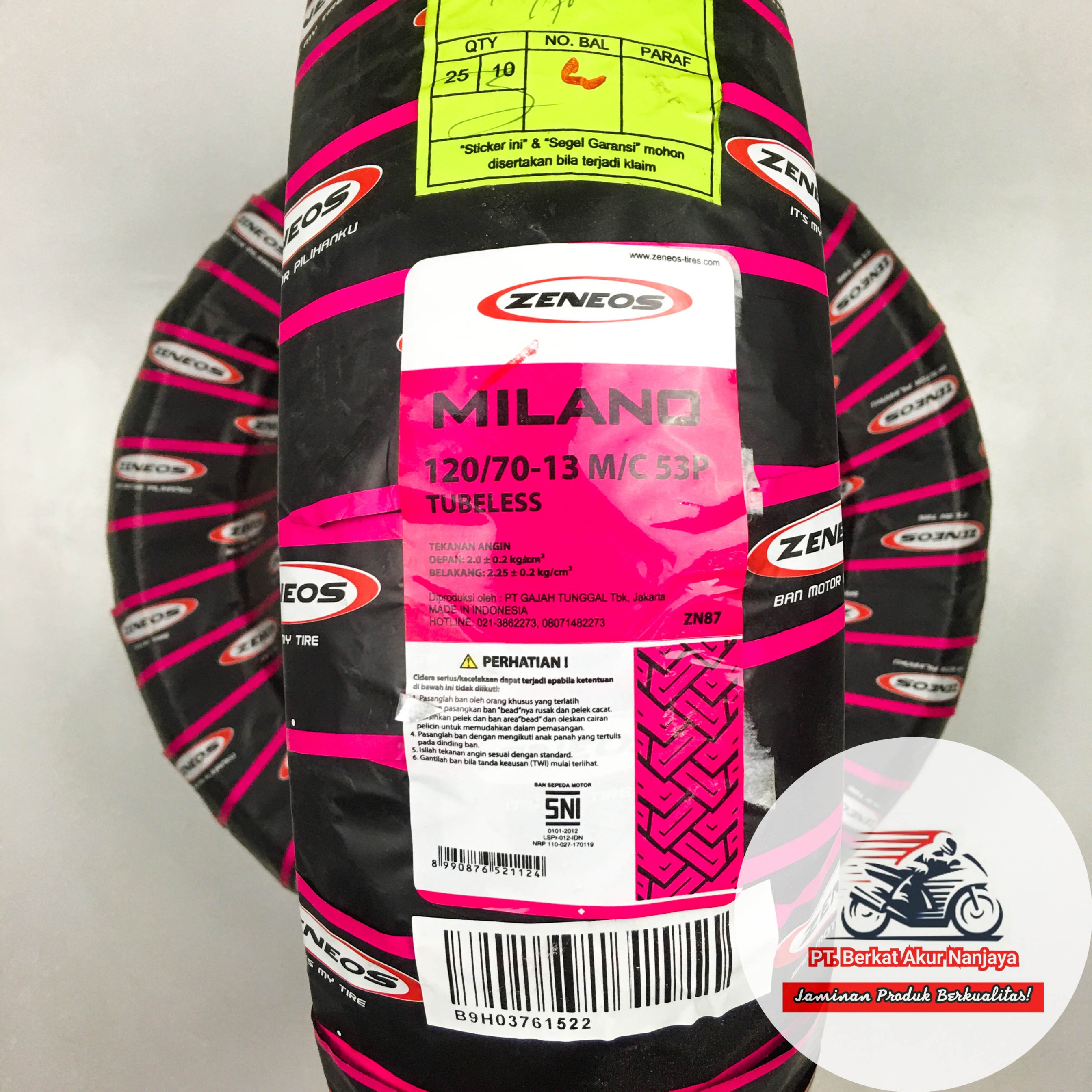 Ban Zeneos Milano 110/70-13, 120/70-13, 130/70-13, 140/70-13 motor NMAX ADV PCX160