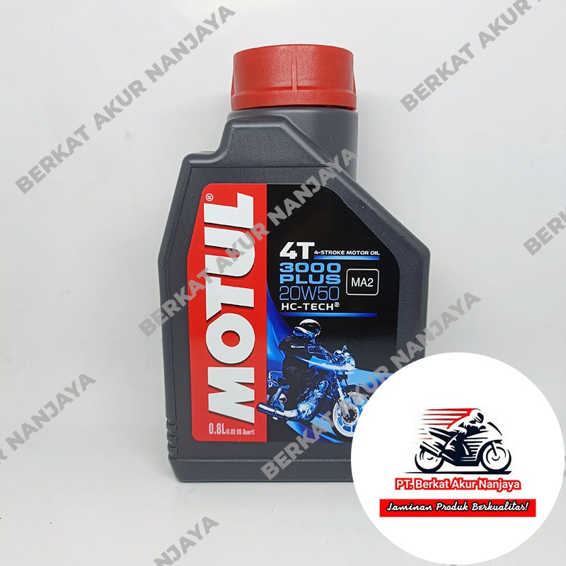 Oli MOTUL 3000 Plus 20W50 0.8L dan 1L FREE MERCHANDISE EKSLUSIF