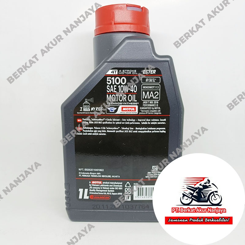 Oli MOTUL 5100 10W40 1L FREE MERCHANDISE EKSLUSIF